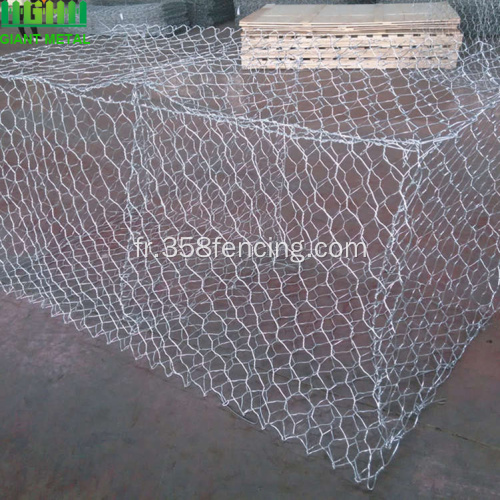 Cages enduites hexagonales de Gabion de treillis métallique de PVC